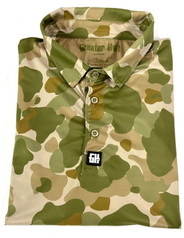 Frog Camo Polo Golf Polo Greater Half